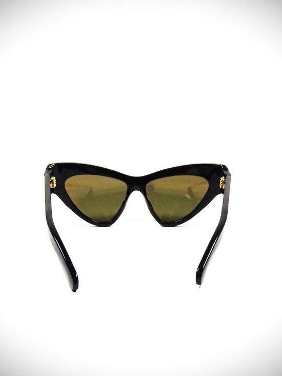 GUCCI GG 1294S 002 Shiny Black Frame Gold Mirror Lens 57-14-130 Sunglasses main image 15